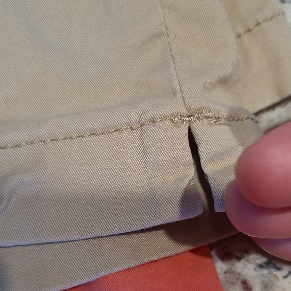 Lee Coral & Khaki Tan Mid-Rise Shorts Casual Cotton Blend Regular Fit Women's 8 - Picture 11 of 15